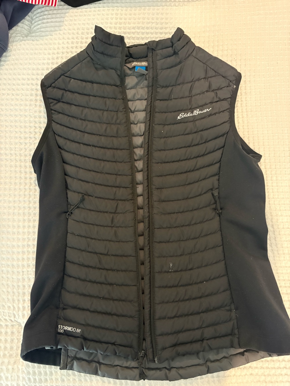Eddie Bauer Black Quilted Hybrid Vest